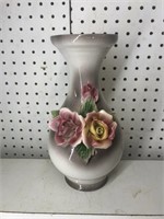 Vintage 11” signed Capodimonte flower vase