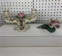 Vintage lot of Capodimonte candle holders
