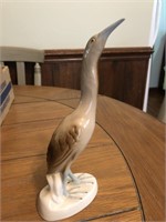 Vintage signed Royal Dux Bird Egret Crane figure