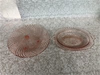 Vintage Pink Depression glass bowls