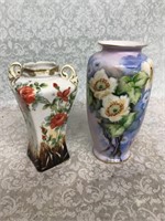 Vintage Lot of 2 Floral vases