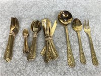 EP Italy gold plate flatware 40 plus piece