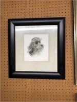 Signed Mads Stage Poodle Litho 23 x 18