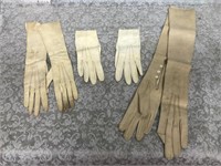 Vintage lot of lamb skin  ladies gloves