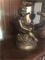 Vintage Bronze Cherub figure 8” unsigned