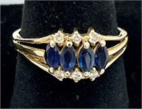 14 K GOLD SAPPHIRE RING