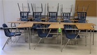 24 Students Desk/Chair Combos w/Book Basket