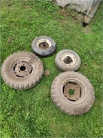 4 used tires and rims