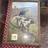 1893 Marie Guise Newcomb Hunting dog print