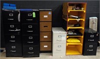 Asst. Filing Cabinets & Wood Storage Cabinet