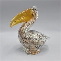 Handblown Glass Pelican Figurine