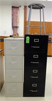 2 File Cabinets & Stool