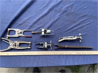 4 - Valve Spring Tools & 2 - Clamps