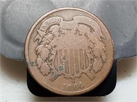 OF) 1864 US Two Cent piece