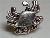 OF) 925 sterling silver crab ring Israel size 7