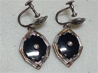 OF) 925 sterling silver screw back earrings
