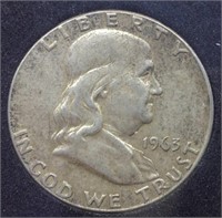 Of) 1963 Franklin half dollar