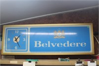 Belvedere Cigarette Clock/sign