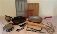 Skillets, Electric Knife, Rolling Pin, Scale +