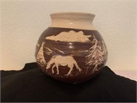 Pottery Vase Signed 'baggett' 6”