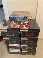 8 New Storage Boxes & 1 Floral