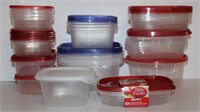 lot plastic storage containers