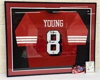 Steve Young Autographed & Framed Jersey