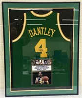 Adrian Dantley Autographed & Framed Jersey