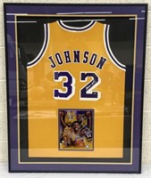 Magic Johnson Autographed & Framed Jersey