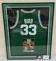Larry Bird Autographed & Framed Jersey