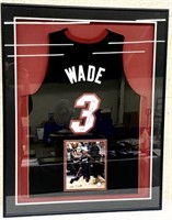 Dwayne Wade Autographed & Framed Jersey