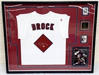 Lou Brock Autographed & Framed Jersey