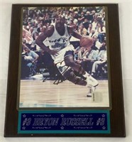 Byron Russell Autographed Photo Plaque