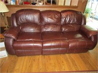 leather reclining sofa & loveseat