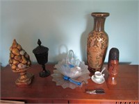 glassware,vase,statue,plant stands & items