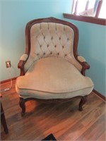 2 matching flower back chairs