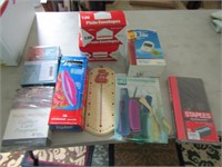 thermometer,envelopes & items