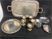10 Pieces of Silver Plate Serving Items