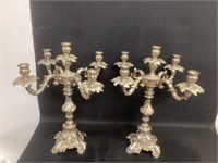 Pair of Exquisite 19” Tall Candelabras