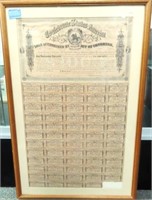 CONFEDERATE WAR BONDS - FRAMED