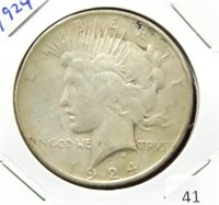 1924 PEACE SILVER DOLLAR