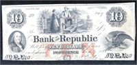 1853 BANK OF THE REPUBLIC - PROVIDENCE RHODE