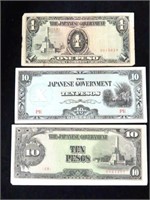 (3) JAPANESE WWII INVASION CURRENCY NOTES