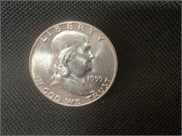 1955 Silver Franklin Half Dollar,Bugs Bunny