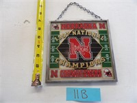 National Champion Small Glass Hanging Sign