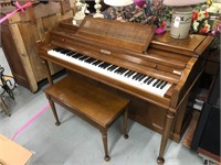 Baldwin Upright Piano and Bench