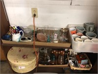 3 Flats of Misc. Dishes & Cups, Etc
