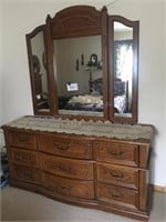 Nine drawer dresser with mirror very nice