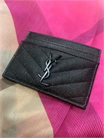 Authentic YSL New With Tags Blk Caviar Coin Pouch