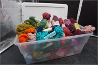 Storage Tote & Wool Yarn